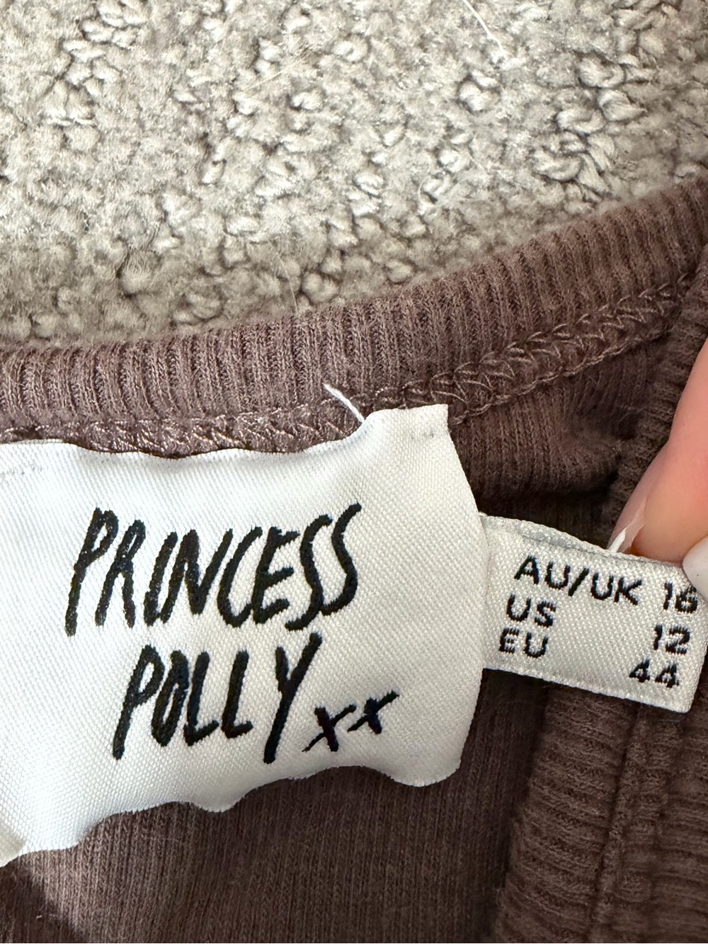 Princess Polly Ribbed Cropped Tank, Size S - Picture 4 of 6
